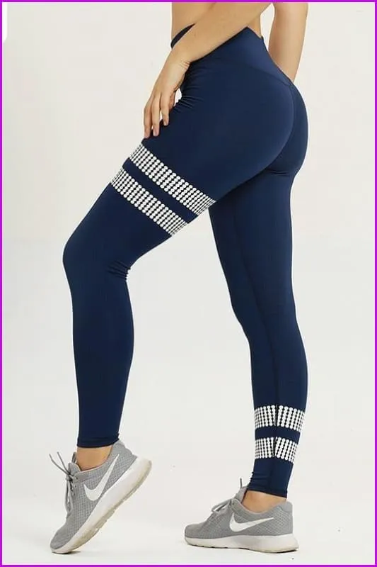 Solid Leggings High Waist Yoga Pants DE138