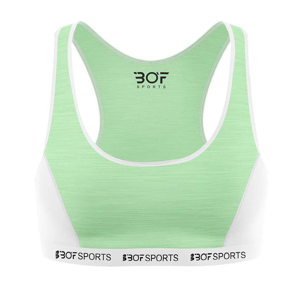 Sports Bra - Pastel Green Melange