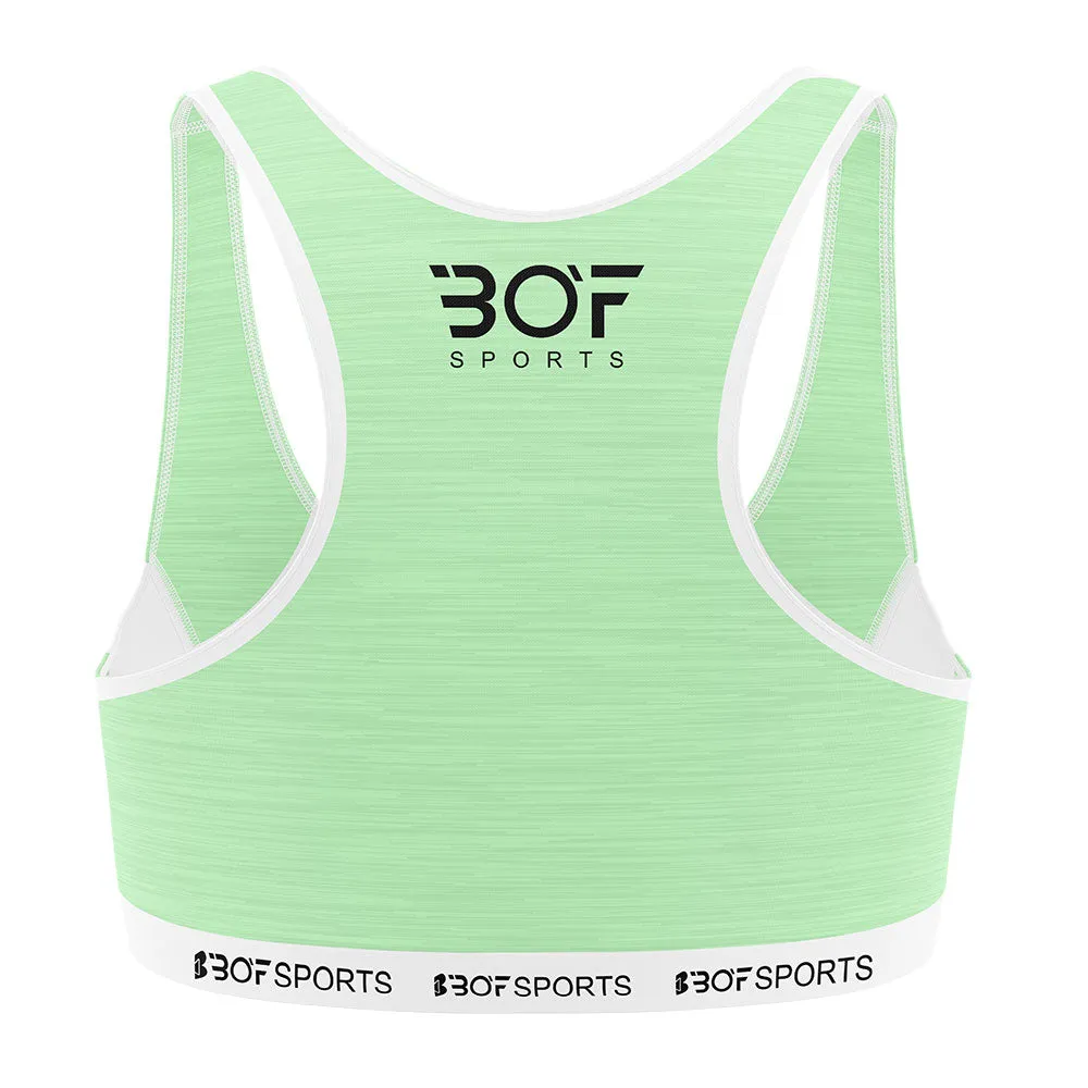 Sports Bra - Pastel Green Melange