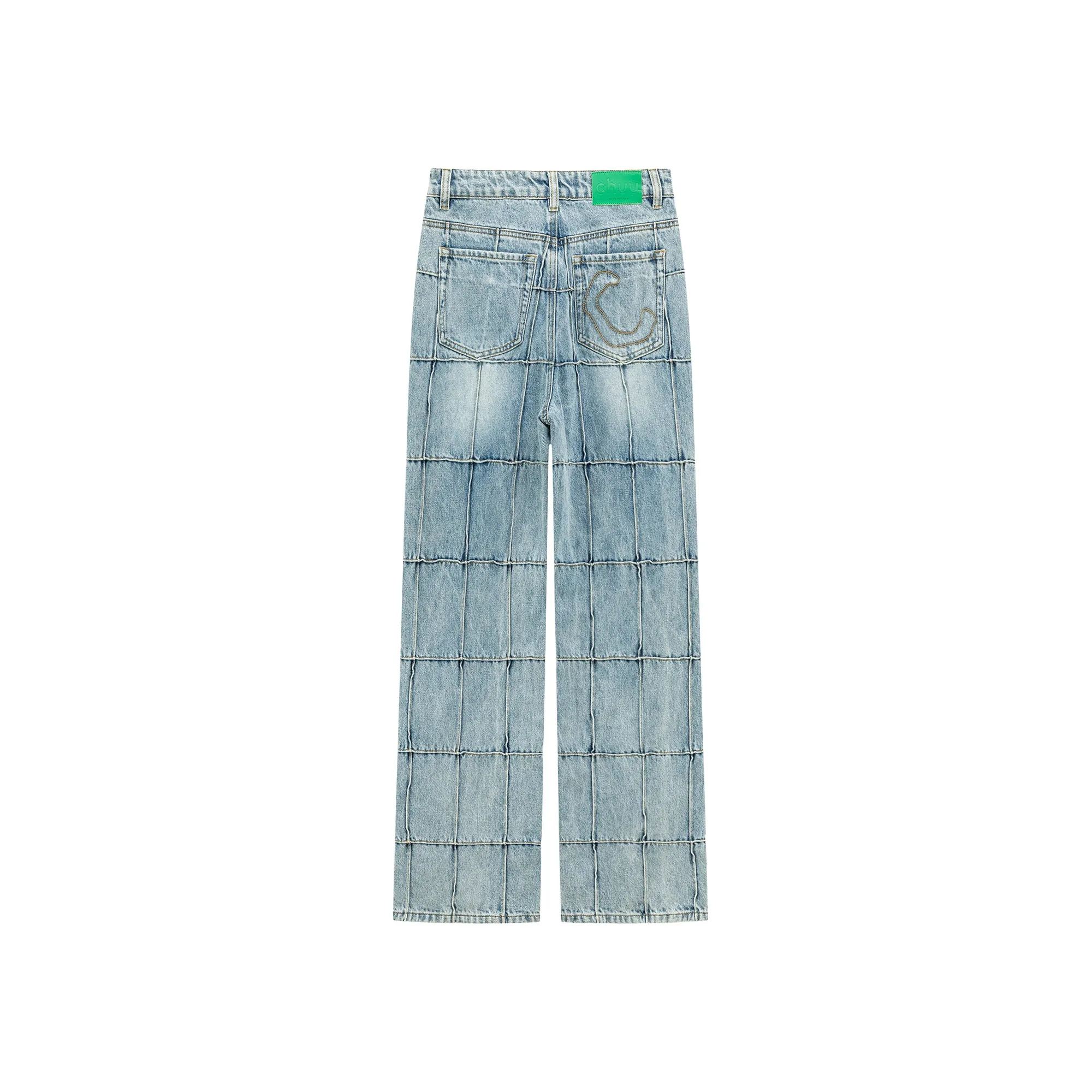 Squares High-Waisted Wide Jeans