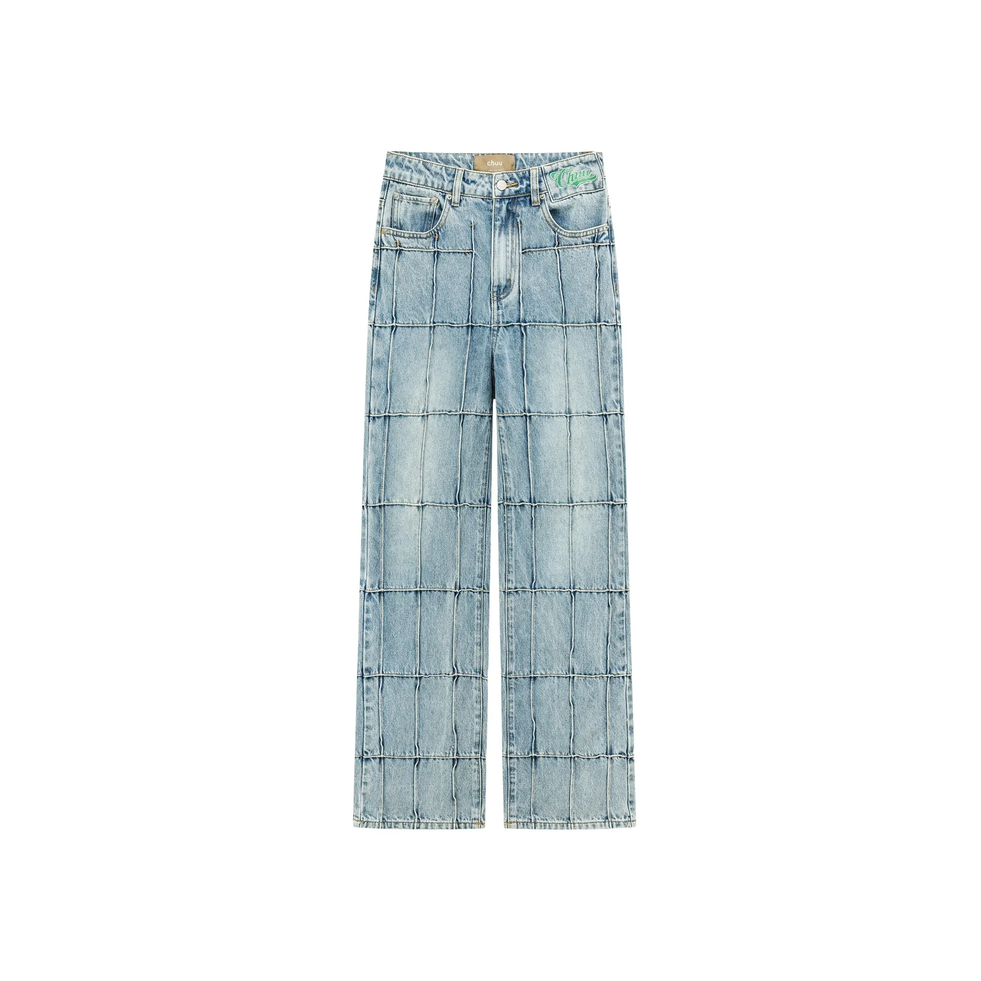 Squares High-Waisted Wide Jeans