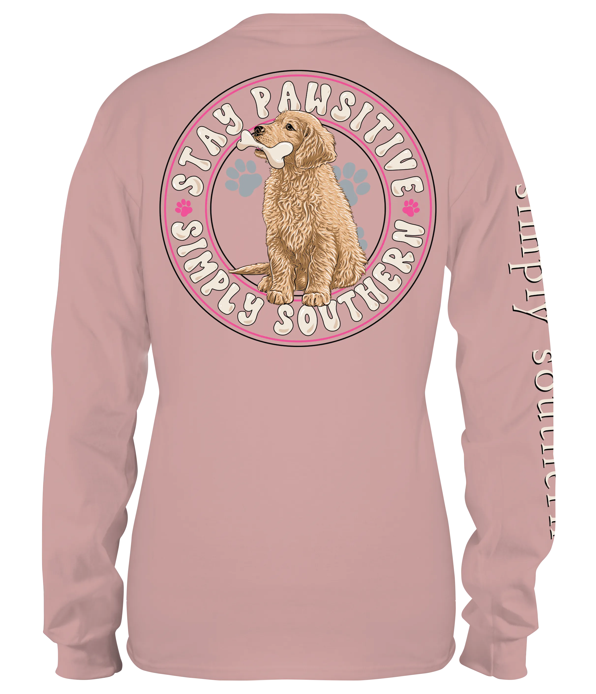 'Stay Pawsitive' Puppy Long Sleeve Tee by Simply Southern