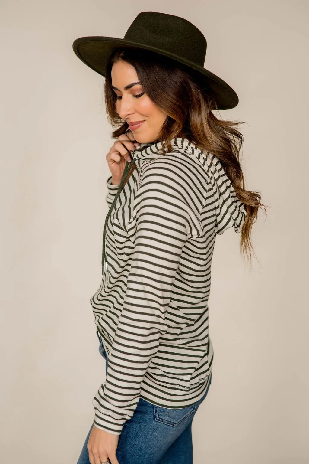 Striped Lightweight Game Day Hoodie