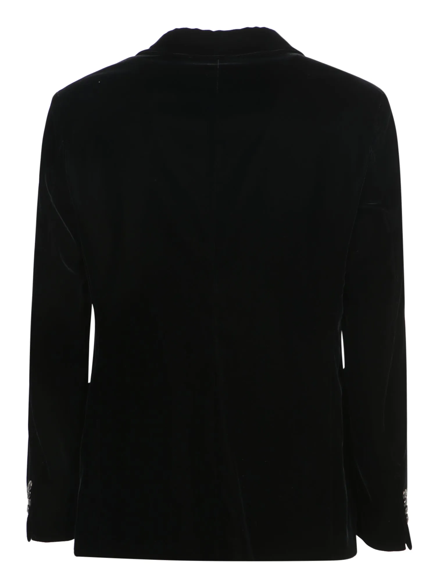 Upton Smooth Velvet Jacket in Black