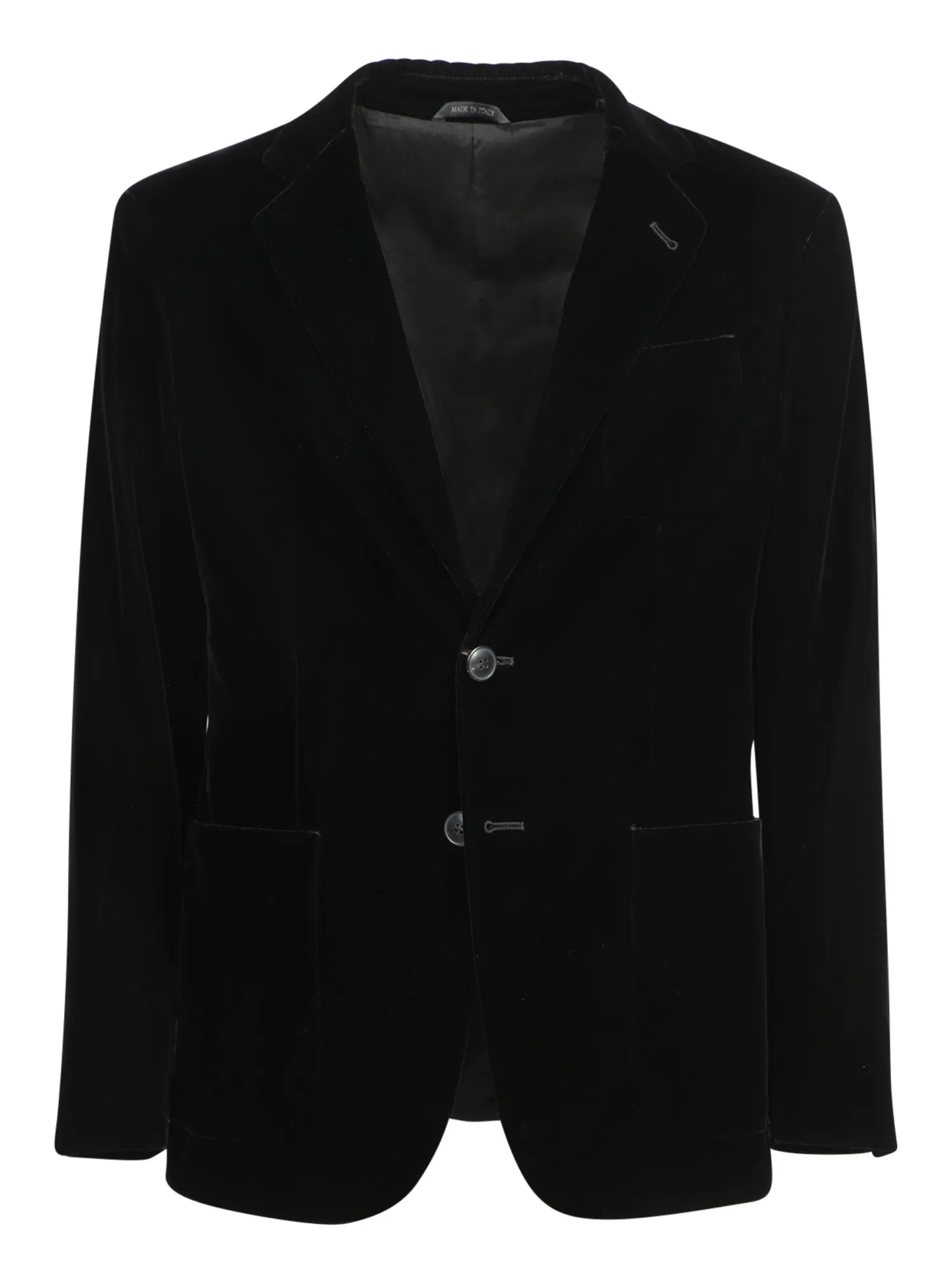 Upton Smooth Velvet Jacket in Black