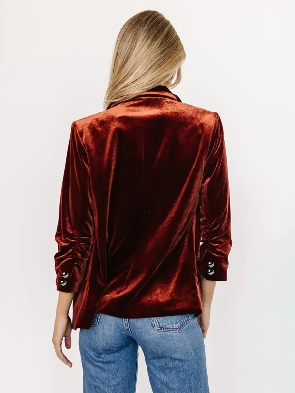 Velvet Touch Blazer for Evening and Professional Wear