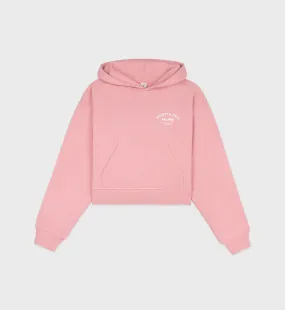 Wellness Studio Cropped Hoodie - Rose