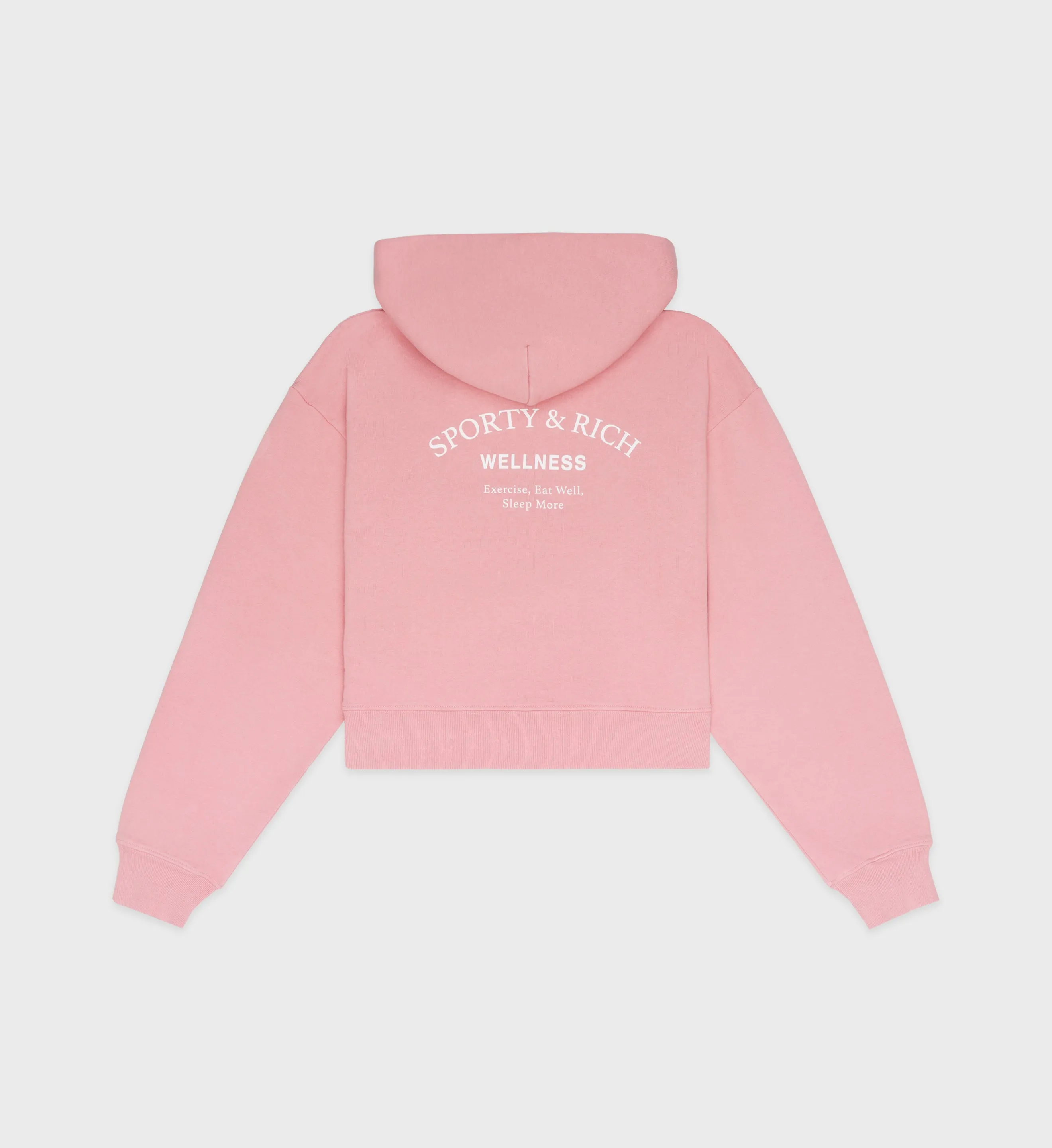 Wellness Studio Cropped Hoodie - Rose