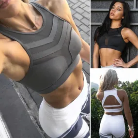 Women Sport Yoga Bra Workout . Fitness Padded Sportswear