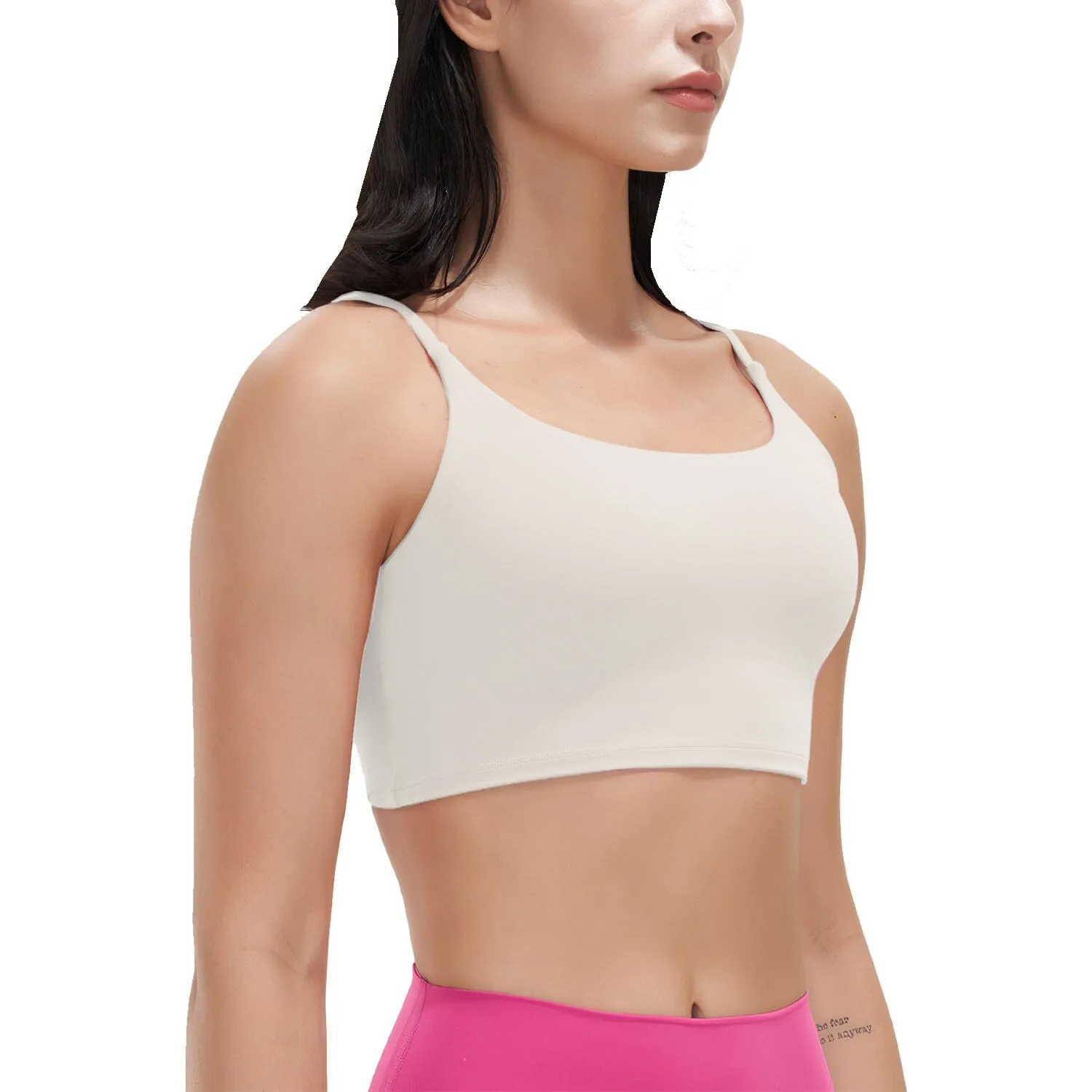 Women Strap Sport Bras Padded Strappy Tank Tops