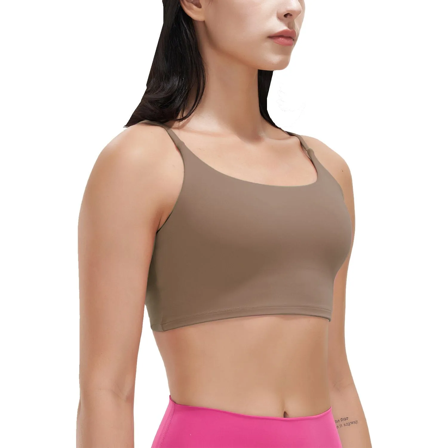 Women Strap Sport Bras Padded Strappy Tank Tops