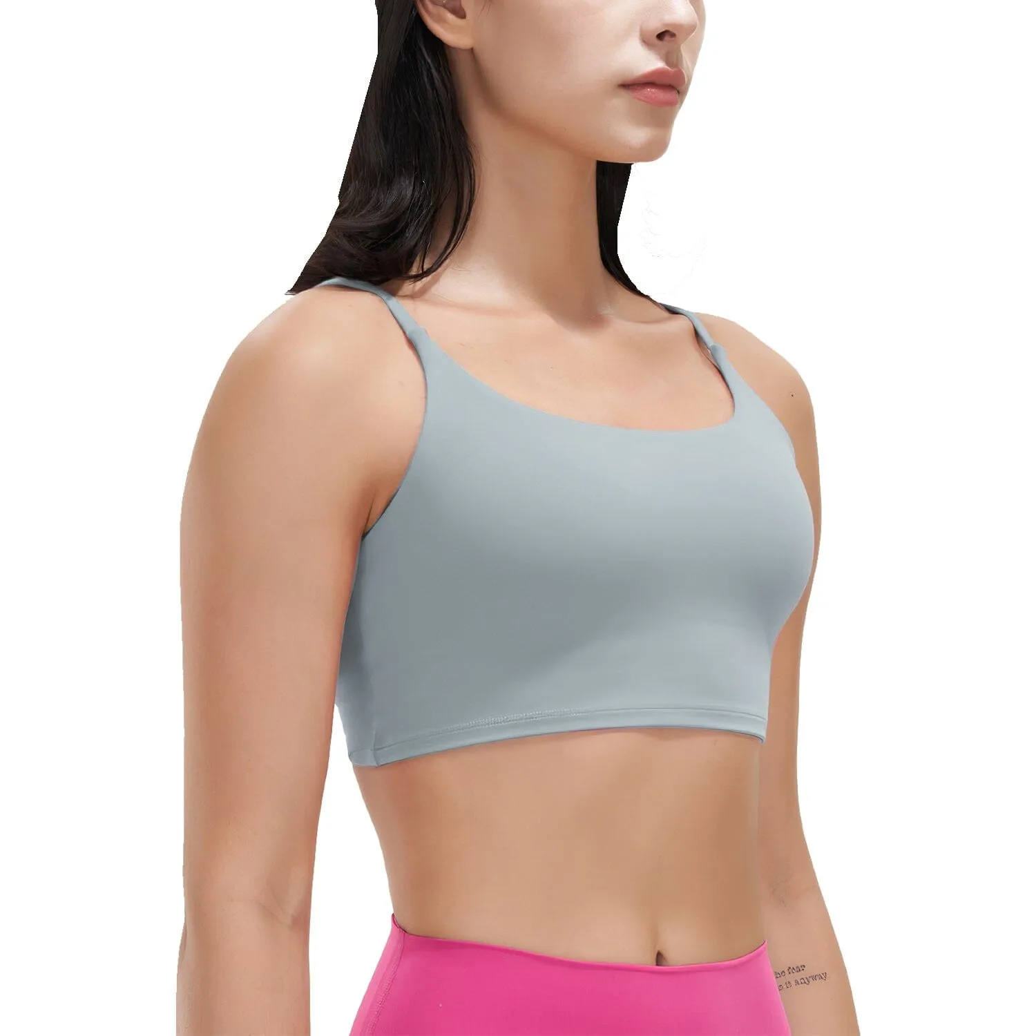 Women Strap Sport Bras Padded Strappy Tank Tops