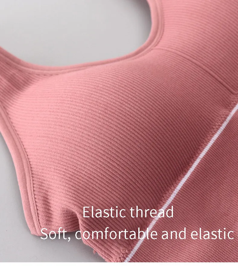 Women's Fashion Strappy Seamless Low Impact Workout Sports Bra