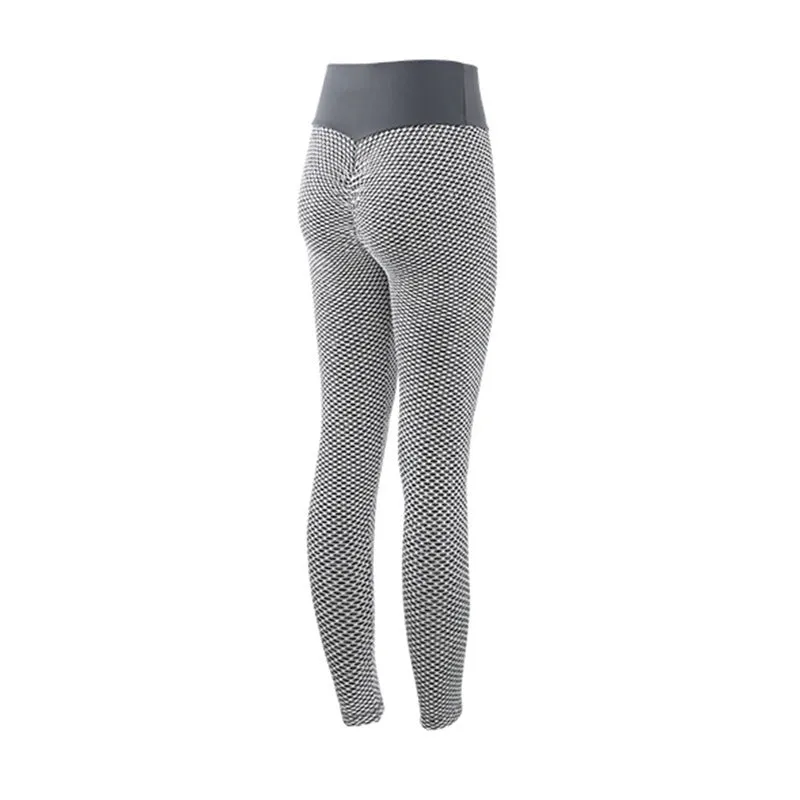 Women's Plaid Seamless Breathable Gym Tights Leggings Fitness Yoga Pants