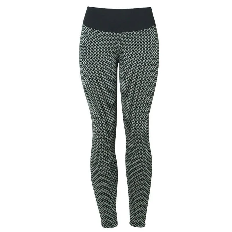 Women's Plaid Seamless Breathable Gym Tights Leggings Fitness Yoga Pants