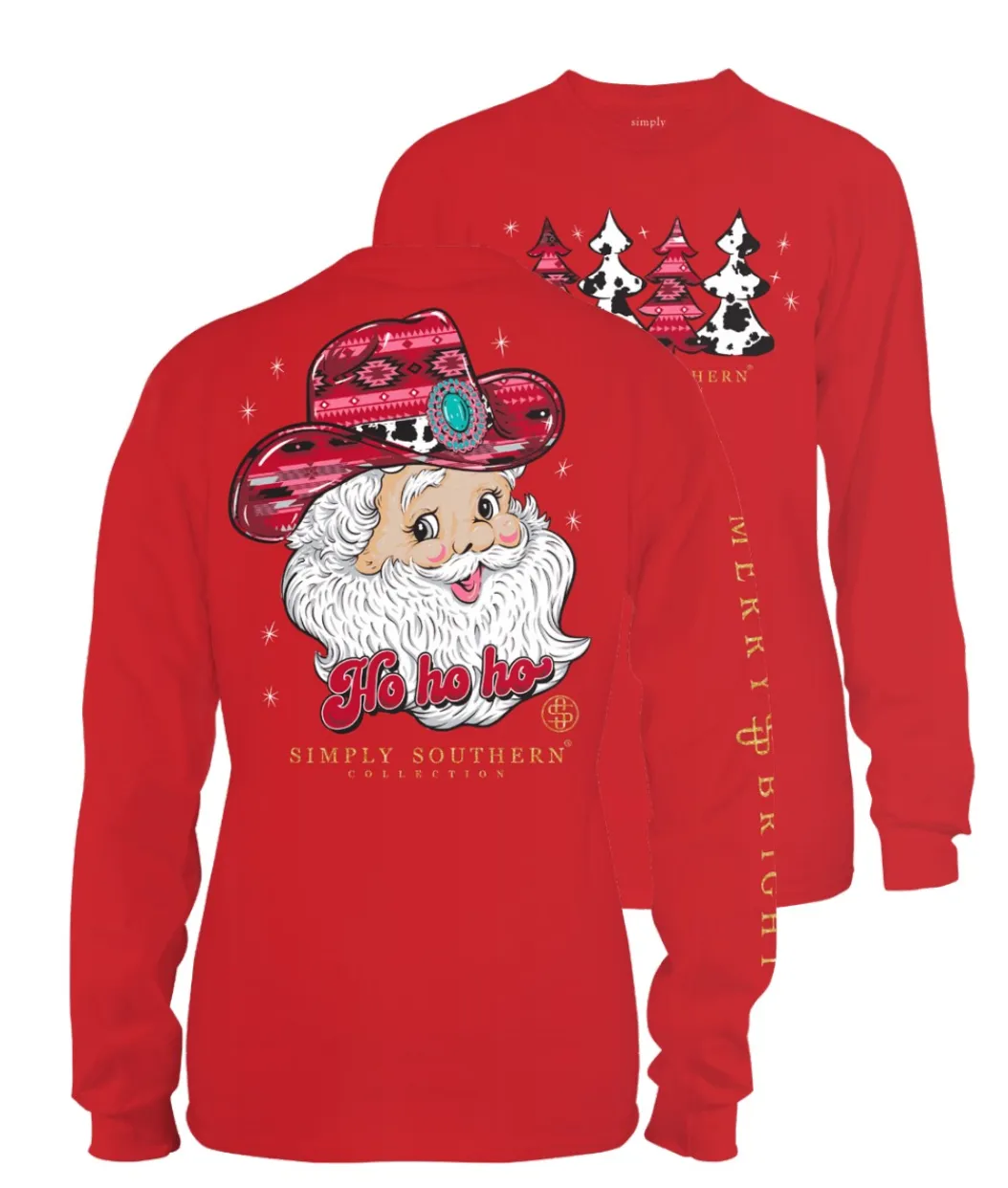 Youth Santa Cowboy Long Sleeve Tee by Simply Southern